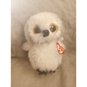Ty Beanie Boos Small 6" Owl Austin W/ TY, Tags